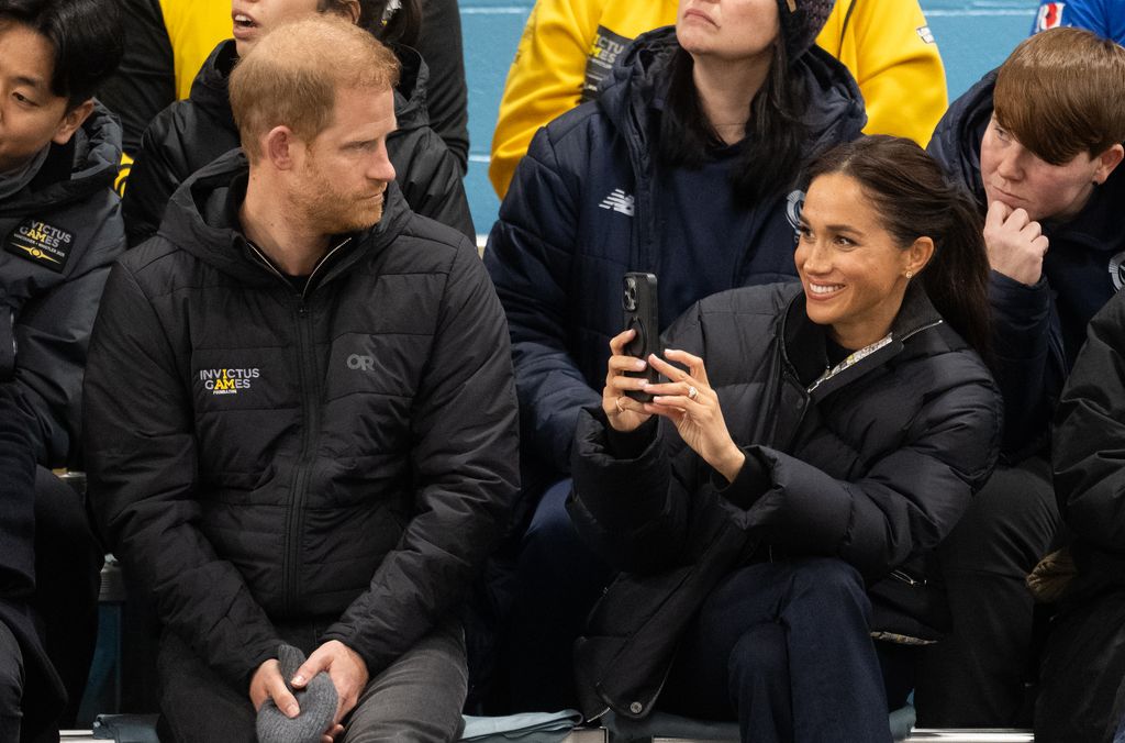 Meghan, Duchess of Sussex and Prince Harry, Duke of Sussex attend the Wheelchair Curling at Hillcrest Recreation Centre 