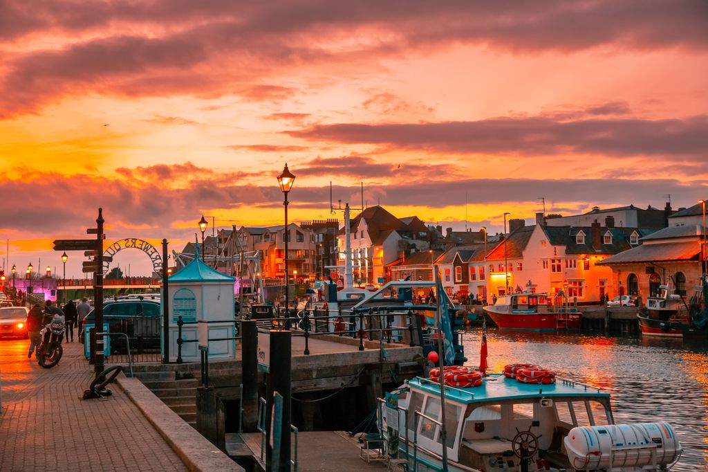 Weymouth Harbour at sunset