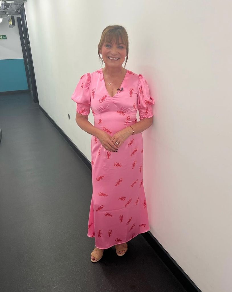 Lorraine Kelly pink lobster dress