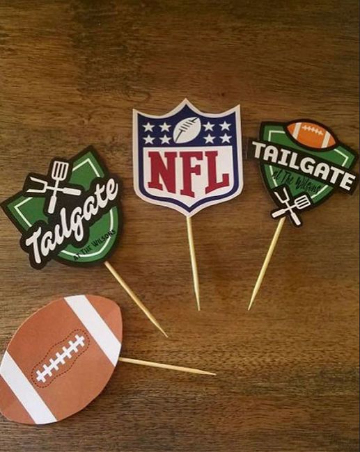 best super bowl party essentials cake toppers