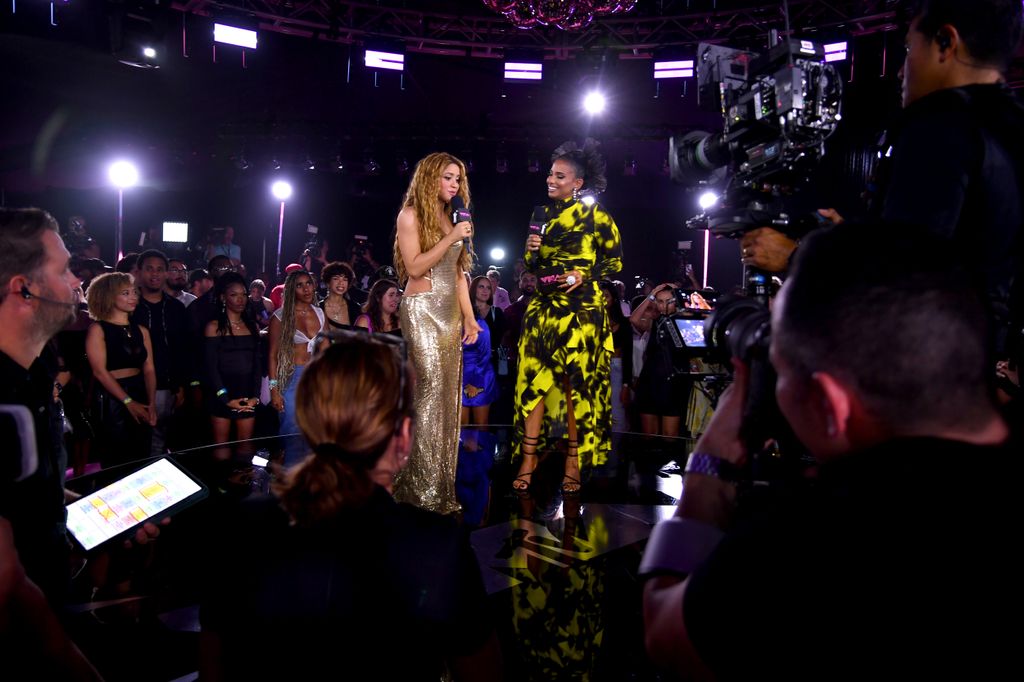 Shakira and Nessa Diab attend the 2023 MTV Video Music Awards 