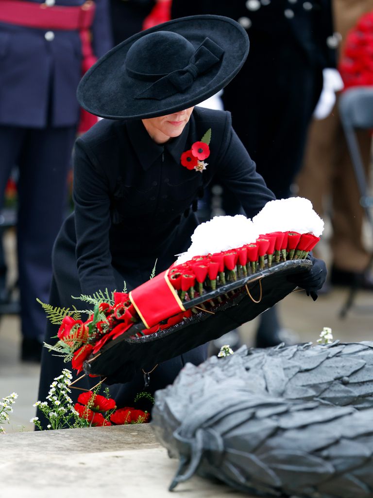 Catherine attended a service at the National Memorial Arboretum in Staffordshire on November 11