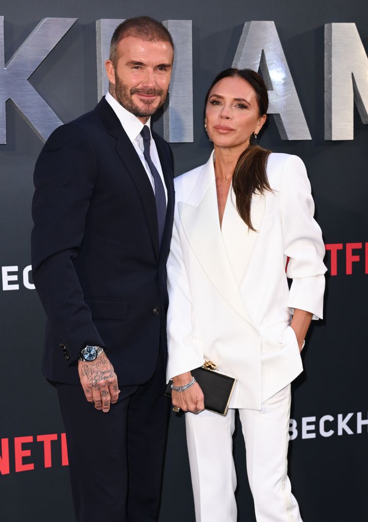 Victoria Beckham and David Beckham attend the Netflix 'Beckham' UK Premiere 
