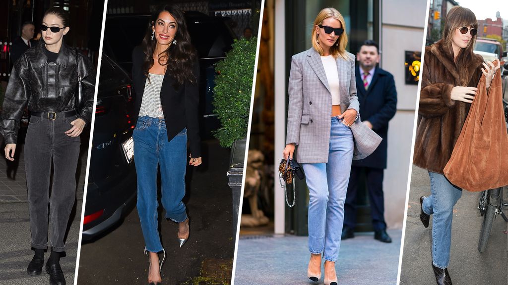 [L-R Gigi Hadid, Amal Clooney, Rosie Huntington-Whiteley, Dakota Johnson]