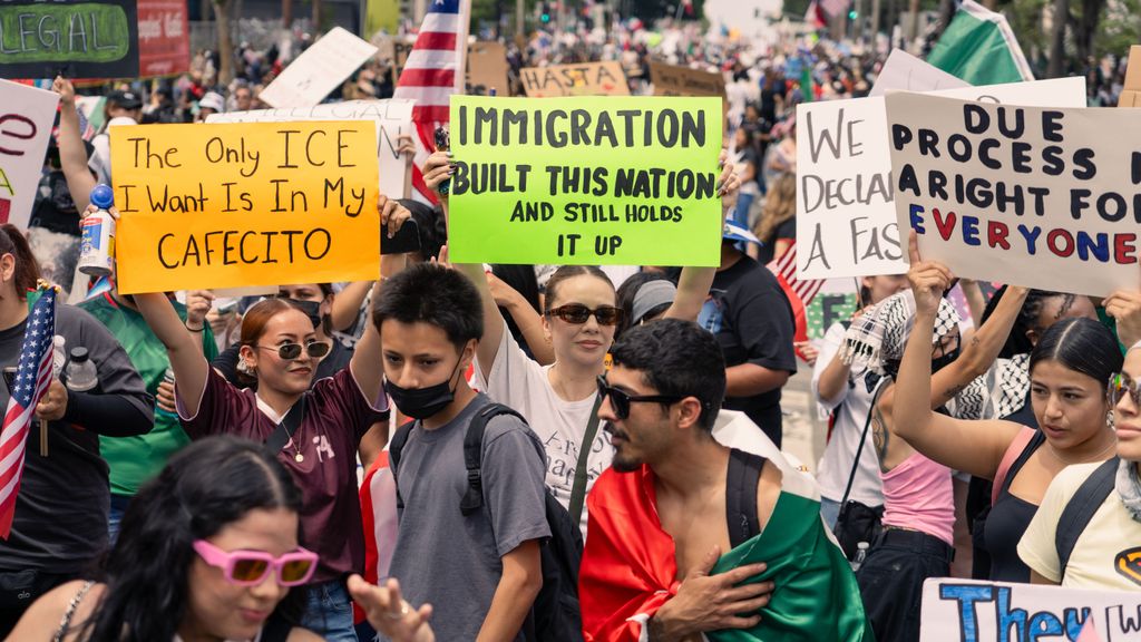 NO KINGS Immigration Protest in DTLA on June 14
