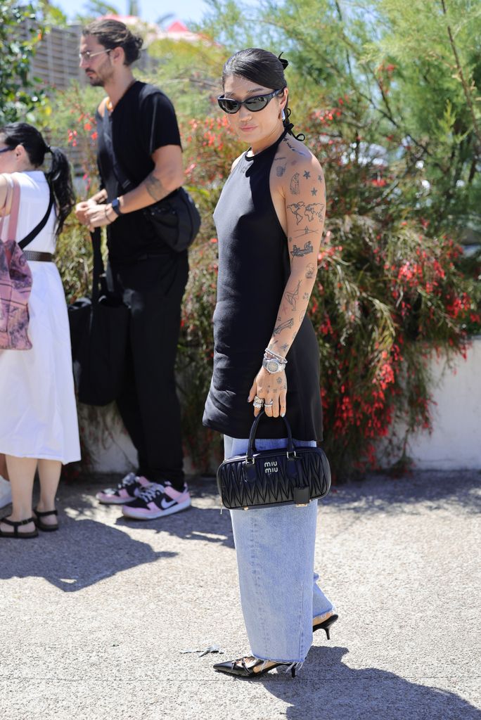 Peggy Gou is seen arriving at Miu Miu event during the 77th Cannes Film Festival on May 21, 2024 in Cannes, France. 