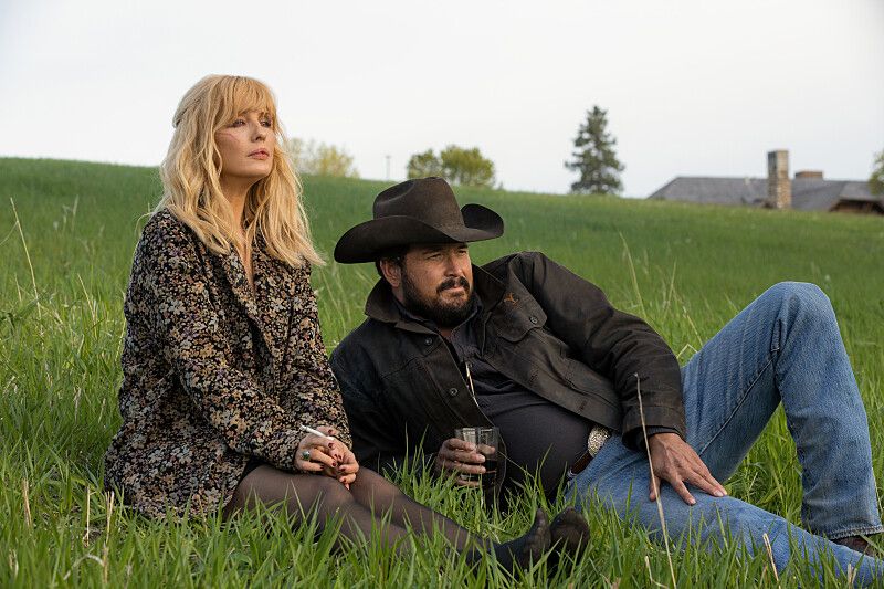 Kelly Reilly and Cole Hauser in 'Yellowstone'