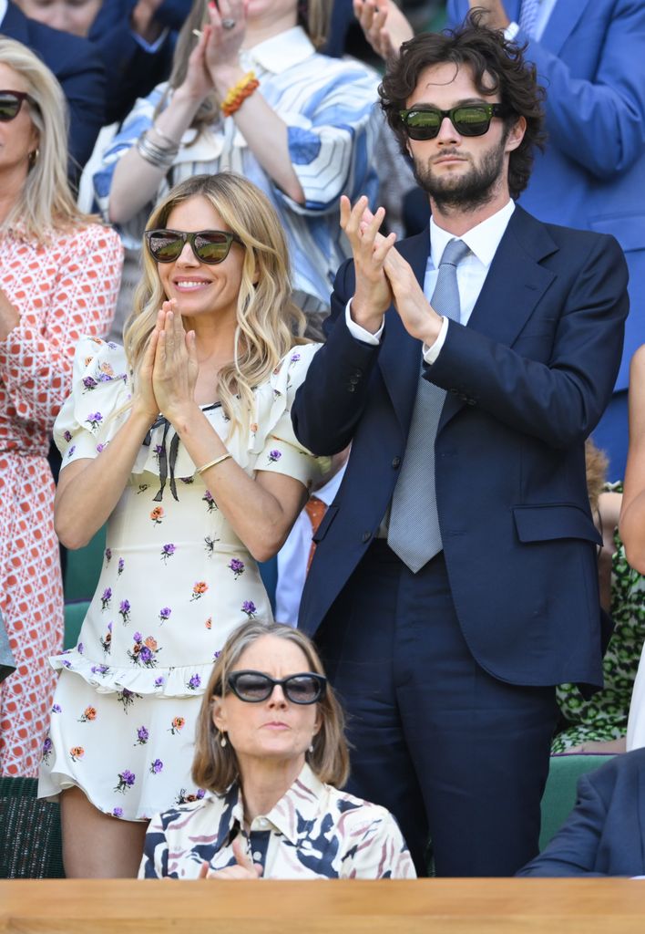 Sienna Miller, Jodie Foster and Oli Green court-side on day nine of the Wimbledon Tennis Championships