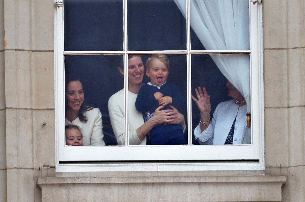 Nanny Maria Teresa Turrion Borrallo with Prince George looking out of a window