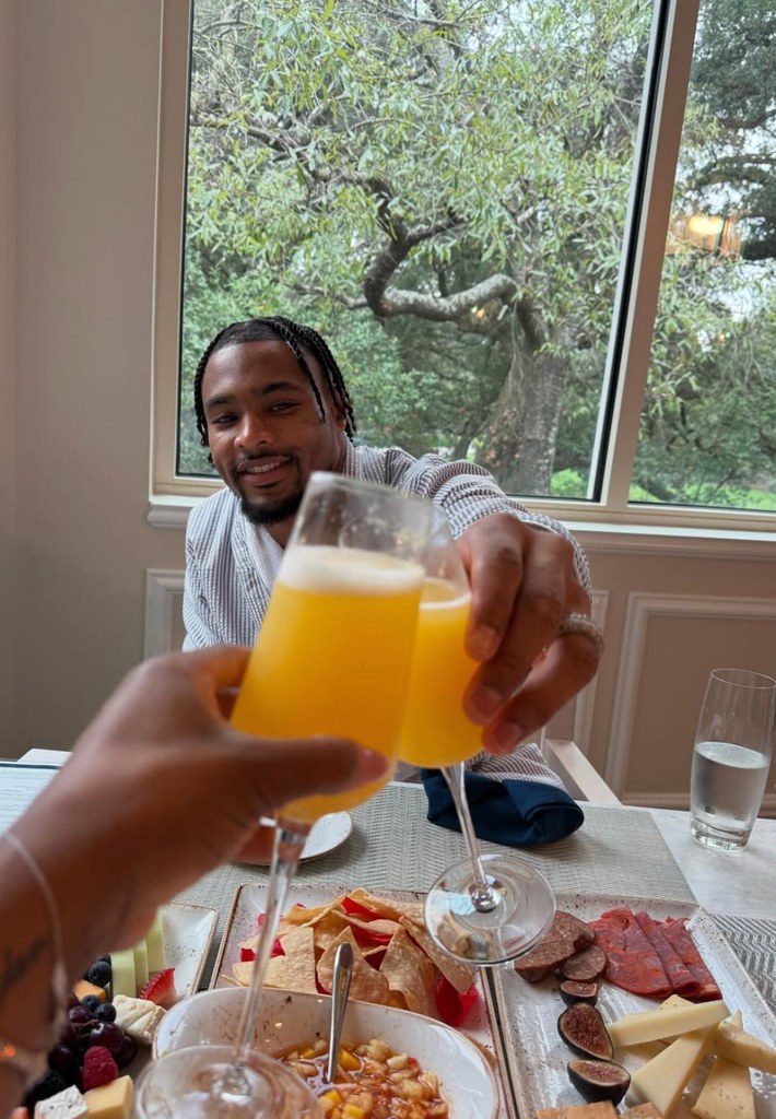 Photo shared by Simone Biles on Instagram of her Valentine's Day celebrations with husband Jonathan Owens