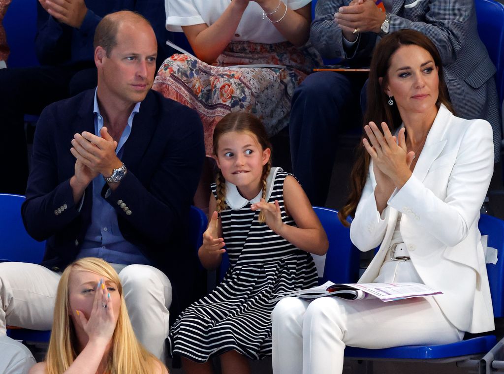 Princess Charlotte with her parents at the 2022 Commonwealth Games