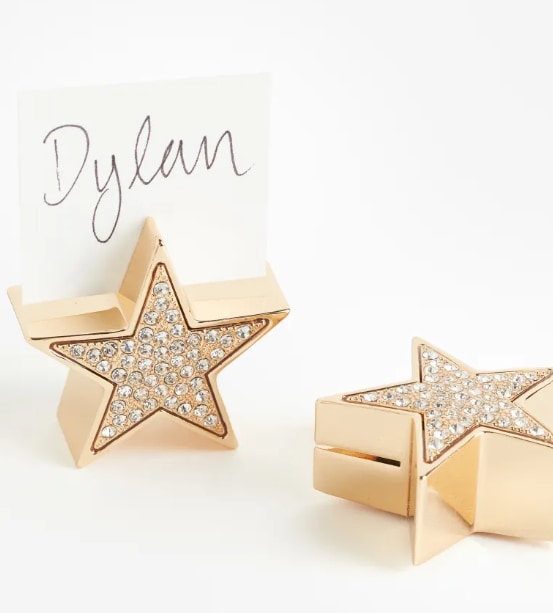 h and m christmas star place card holders 