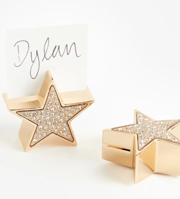 h and m christmas star place card holders 