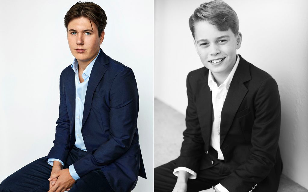 Crown Prince Christian's 18th birthday portrait and Prince George on his 11th 