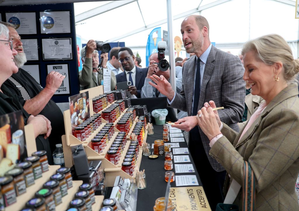William and Sophie sampled different food