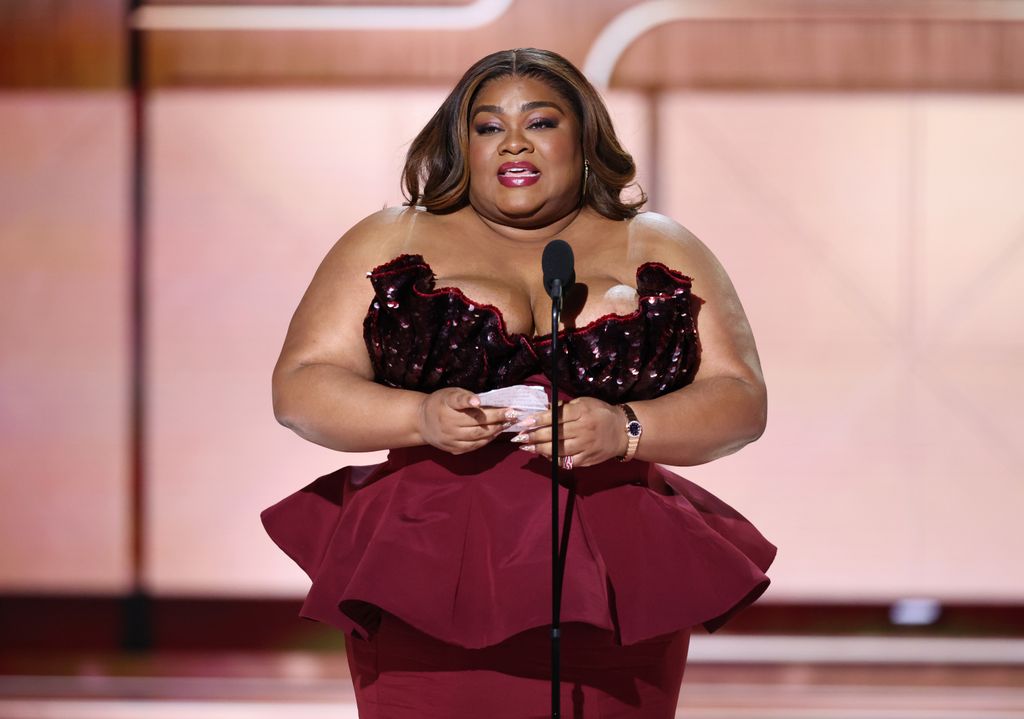 Da'Vine Joy Randolph accepts the award for Best Performance by a Female Actor in a Supporting Role in Any Motion Picture for "The Holdovers" at the 81st Golden Globe Awards held at the Beverly Hilton Hotel on January 7, 2024 in Beverly Hills, California.