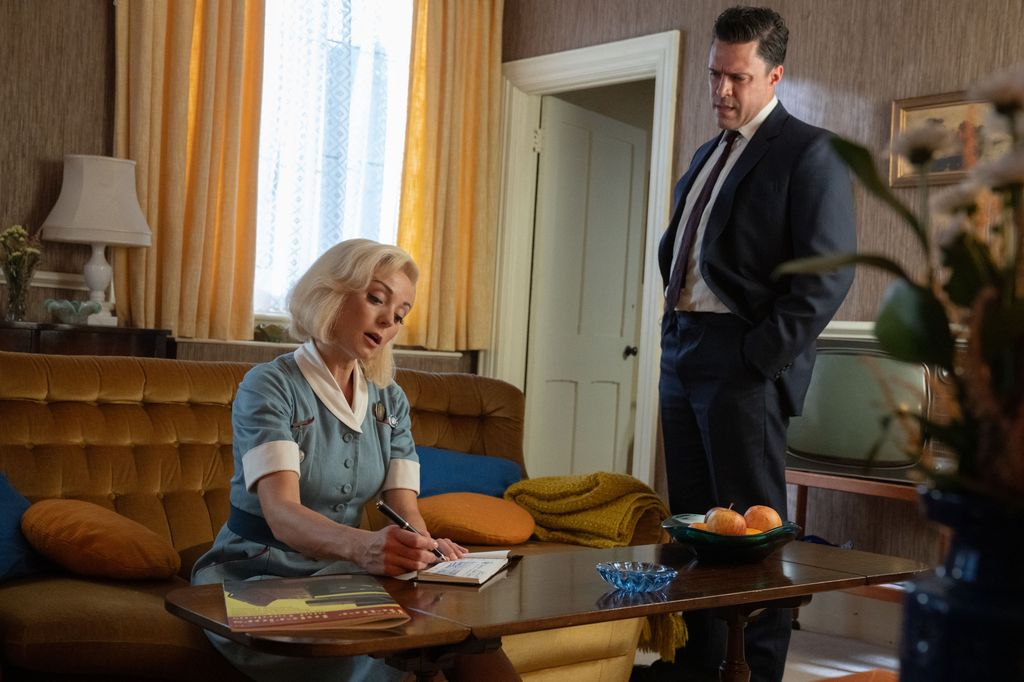 Helen George as Trixie Aylward and Olly Rix as Matthew Alyward in Call the Midwife