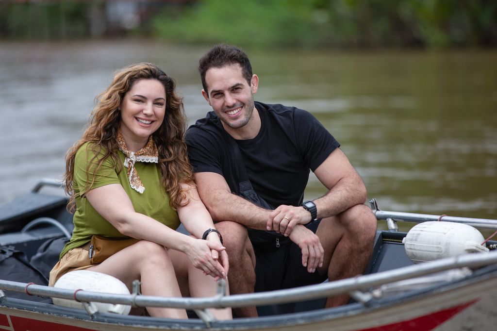 Kelly Brook and Jeremy at Celebrity Race Across the World