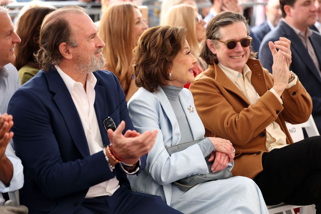 Scott Patterson, Kelly Bishop and Daniel Palladino attend the Hollywood Walk of Fame Star Ceremony for Lauren Graham on October 03, 2025