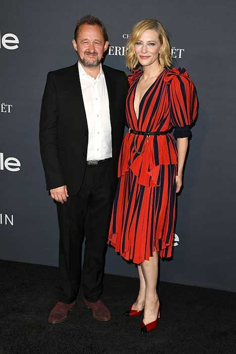 Cate and Andrew on a red carpet