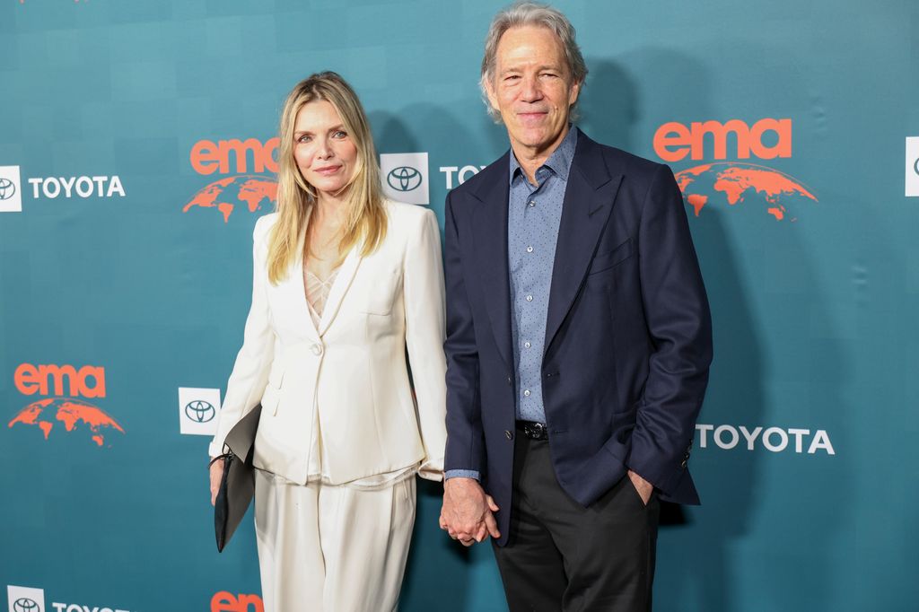 Michelle Pfeiffer and David E. Kelley at the 33rd Annual EMA Awards Gala held at Sunset Las Palmas Studios on January 27, 2024 in Los Angeles, California. (Photo by Christopher Polk/Variety via Getty Images)