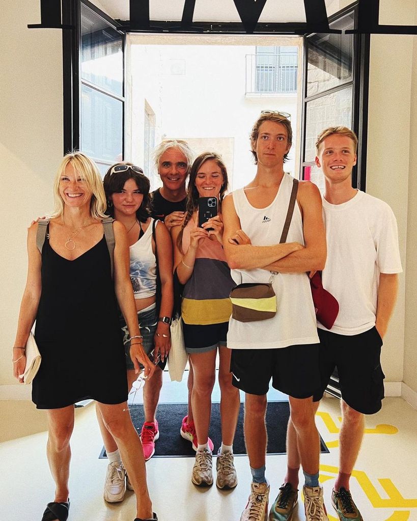 Jo Whiley and Steve Morton with their four children, Coco, India, Jude, and Cassius