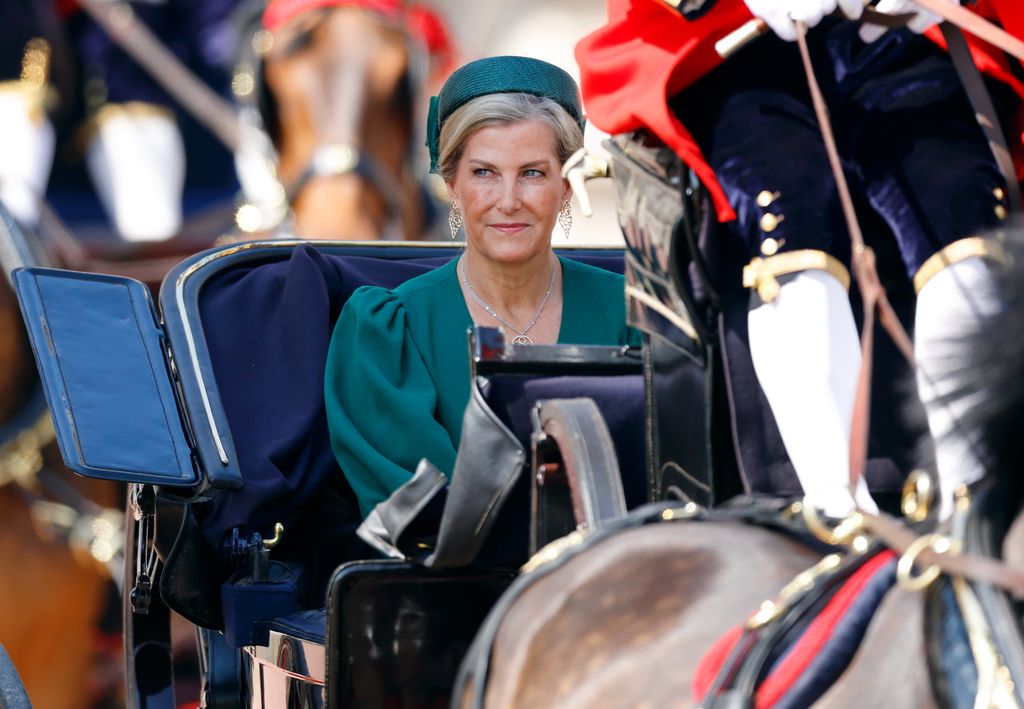 Sophie, Duchess of Edinburgh in her carriage at this year's Trooping the Colour