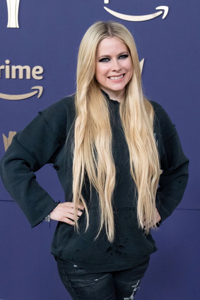 Canadian singer Avril Lavigne arrives for the 59th Academy of Country Music awards (ACM) at Ford Center in The Star in Frisco, Texas, May 16, 2024.