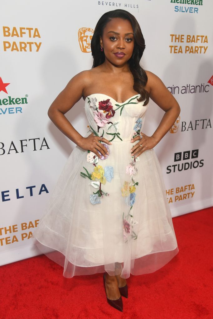 Quinta Brunson attends The BAFTA Tea Party presented by Delta Air Lines, Virgin Atlantic and BBC Studios Los Angeles Productions at The Maybourne Beverly Hills on January 13, 2024 in Beverly Hills, California. (Photo by Alberto E. Rodriguez/Getty Images for BAFTA)