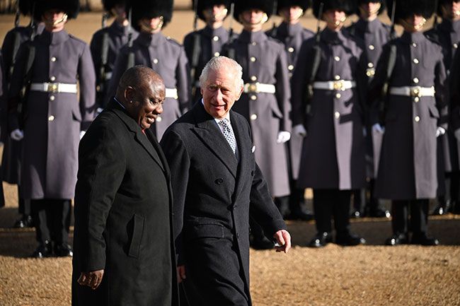 king charles south african president walking