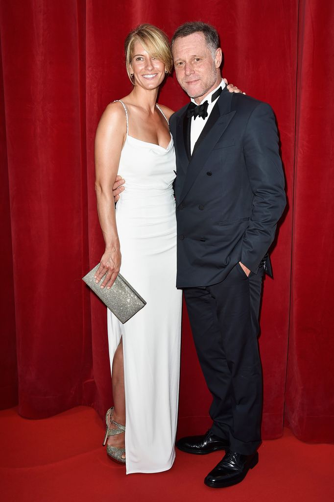 Jason Beghe posing next to his former wife Angie Janu