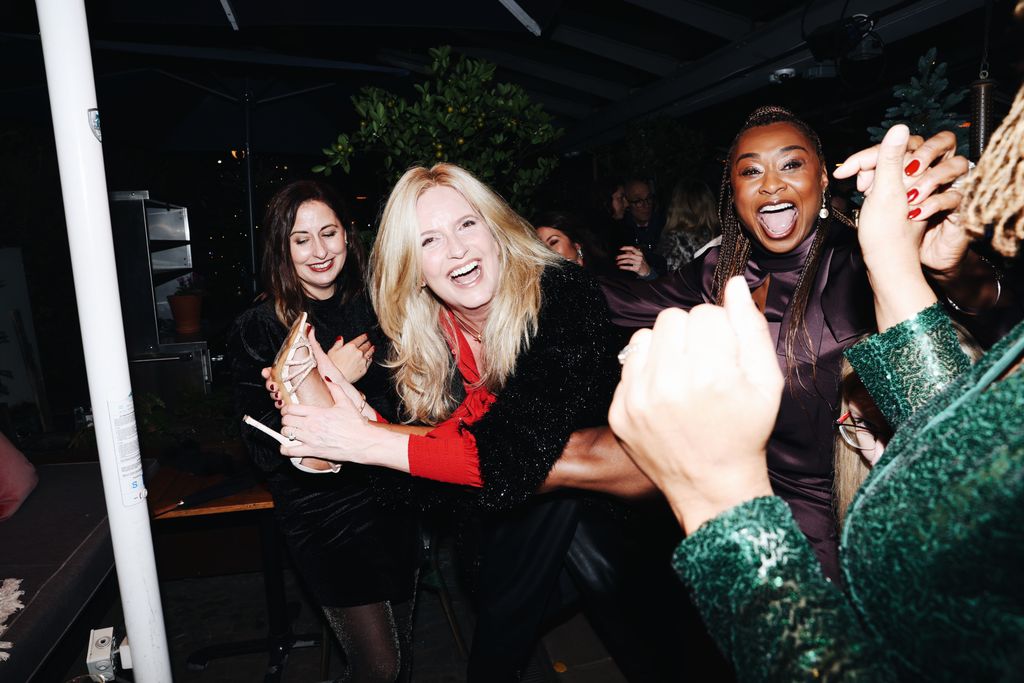 Penny Lanaster at HELLO!'s Christmas party