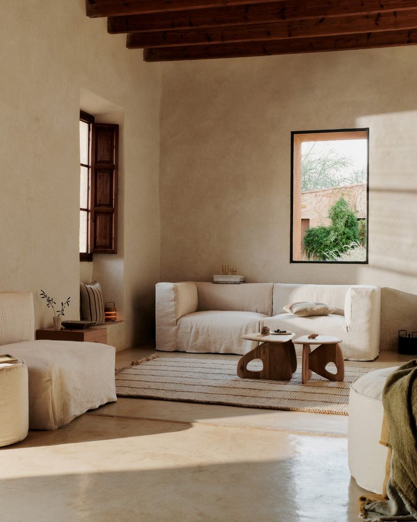 white walls, white furniture in spacious home