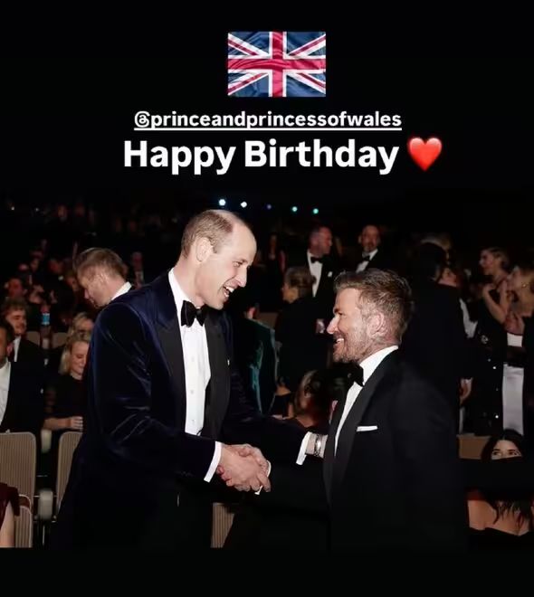 David Beckham wishes Prince William a happy birthday