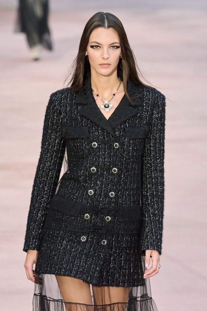 Metallic tweed made its way down the runway at Chanel autumn/winter 2025