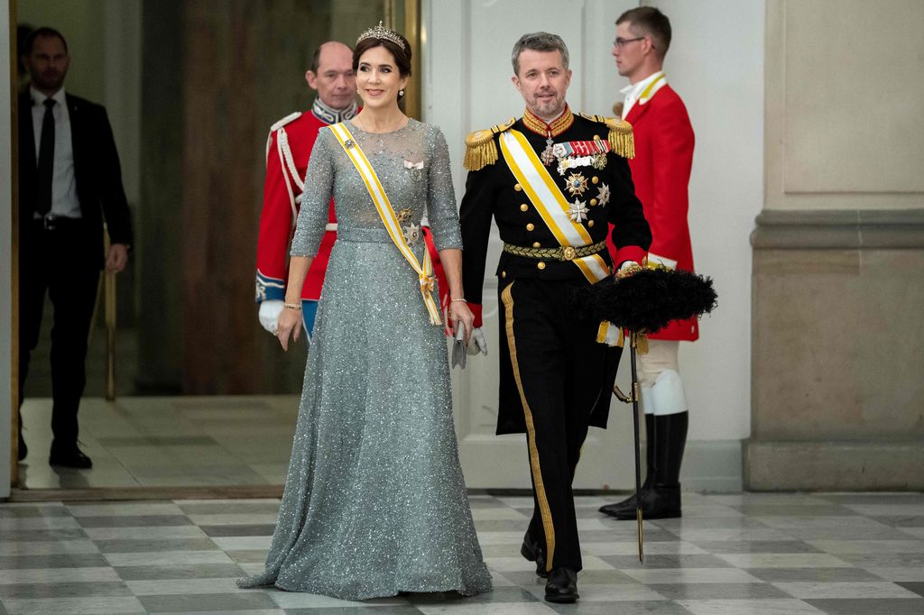 Crown Princess Mary and Crown Prince Frederik at state banquet in Spain