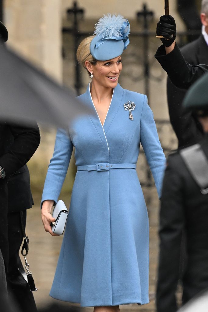 Zara Tindall attends the Coronation of King Charles III and Queen Camilla on May 06, 2023 in London