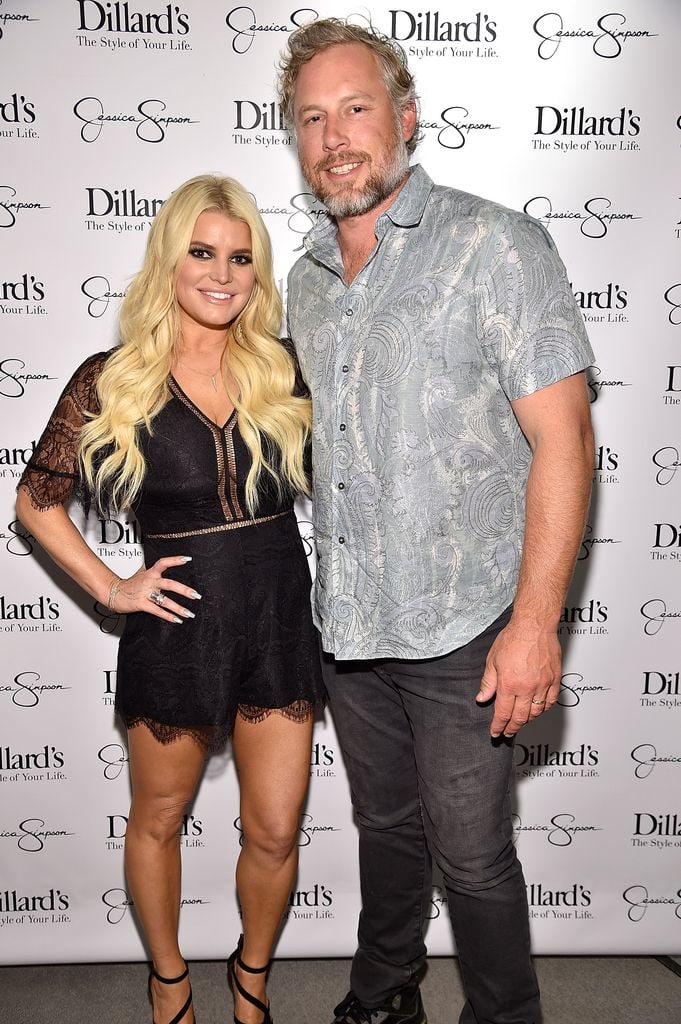 Jessica Simpson and Eric Johnson attend a spring style event benefitting The Boys and Girls Clubs of Waco, TX at at Dillard's on May 6, 2017 in Waco, Texas