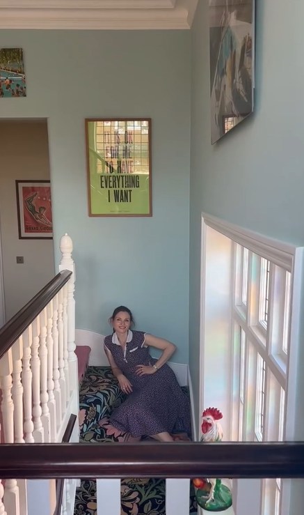 Sophie ellis bextor in stairwell at home