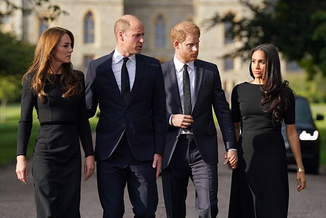 Kate Middleton with Prince William Prince Harry and Meghan Markle