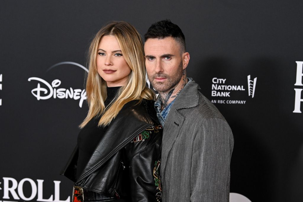 Behati Prinsloo and Adam Levine at the 38th Annual Rock & Roll Hall Of Fame Induction Ceremony at Barclays Center on November 03, 2023 in New York City. (Photo by Bryan Bedder/Penske Media via Getty Images)