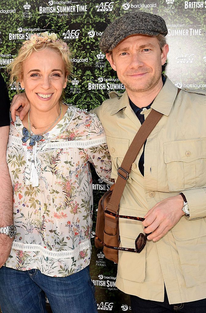 Amanda Abbington and Martin Freeman at the Barclaycard Presents British Summer Time Festival in Hyde Park