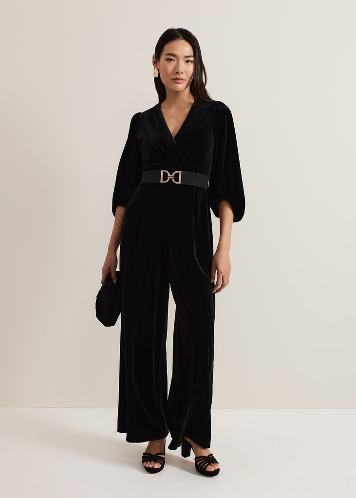 phase eight black belted jumpsuit 