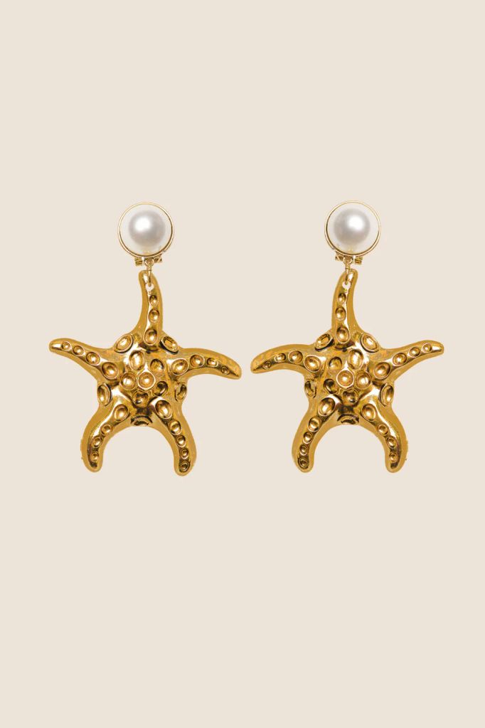 Zeina Earrings by rixo with pearls