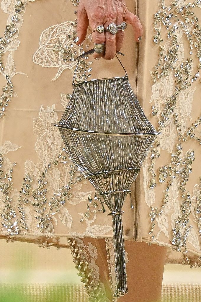 Sarah Jessica Parker's silver chandelier-like bag