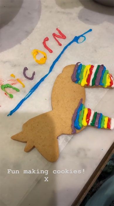 Victoria Beckham Harper unicorn cookies