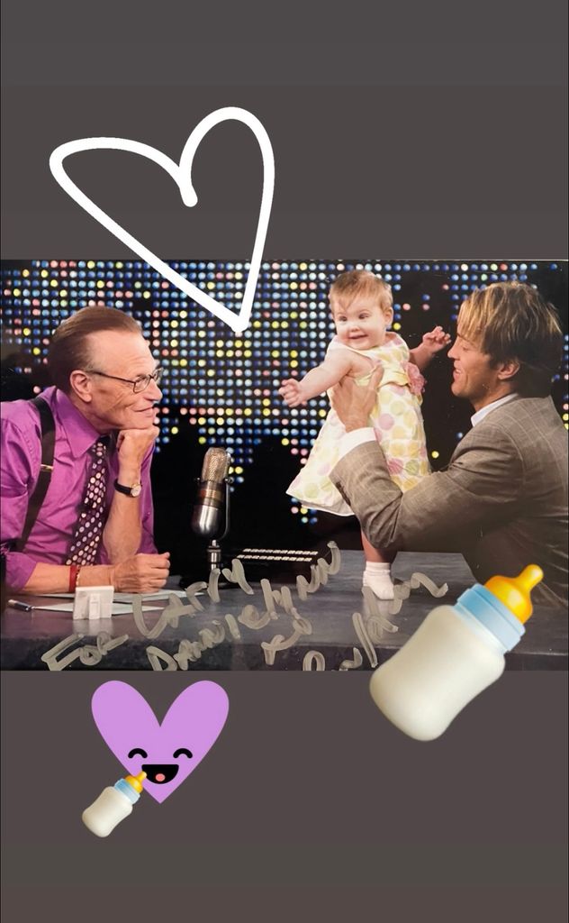 Throwback photo shared by Larry Birkhead of an appearance with his daughter Dannielynn on Larry King Live in June 2007