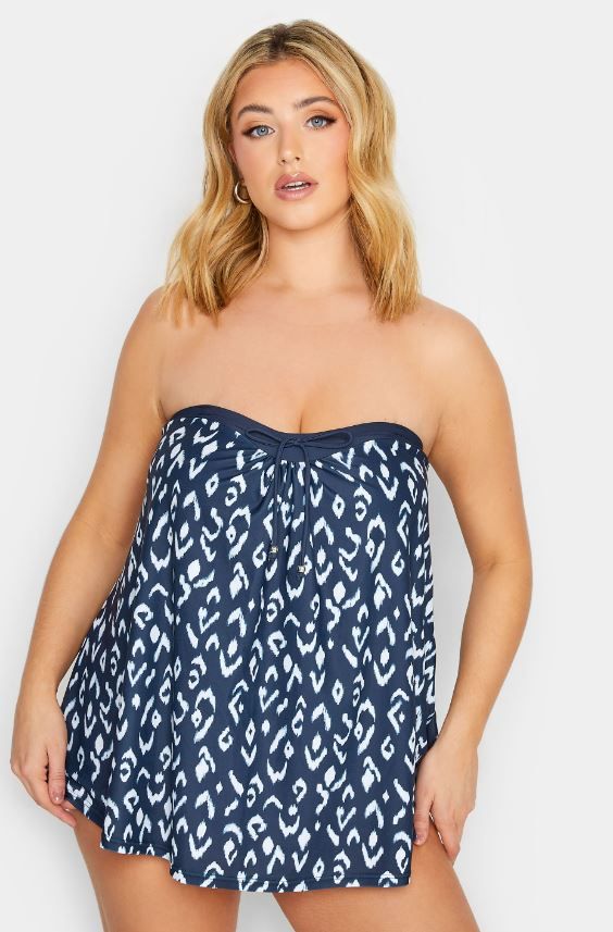 plus size blue tankini