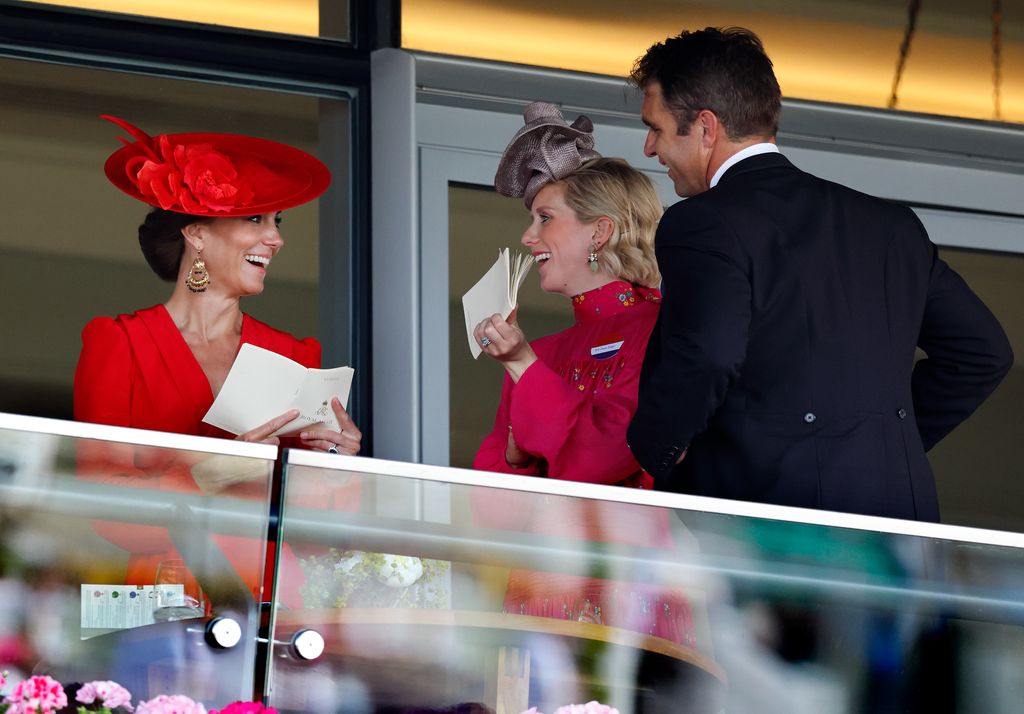 Kate Middleton with Mel and Oliver Baker at Royal Ascot