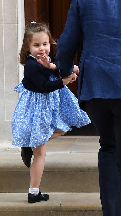 Princess Charlotte steals the show as she arrives to meet new little ...